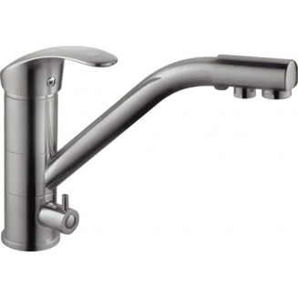 Смеситель для кухни HAIBA HB4321-5 с краном для питьевой воды, сатин