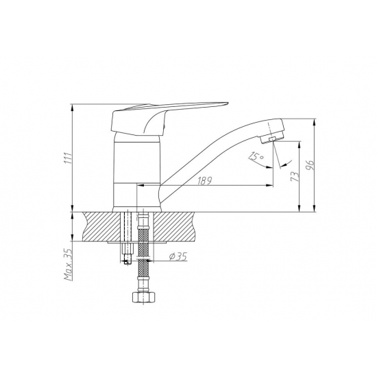 Смеситель для кухни HAIBA HB4504