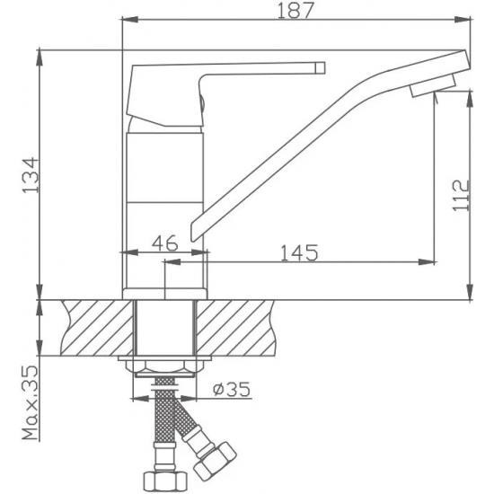 Смеситель для кухни HAIBA HB45804-2 белый/хром