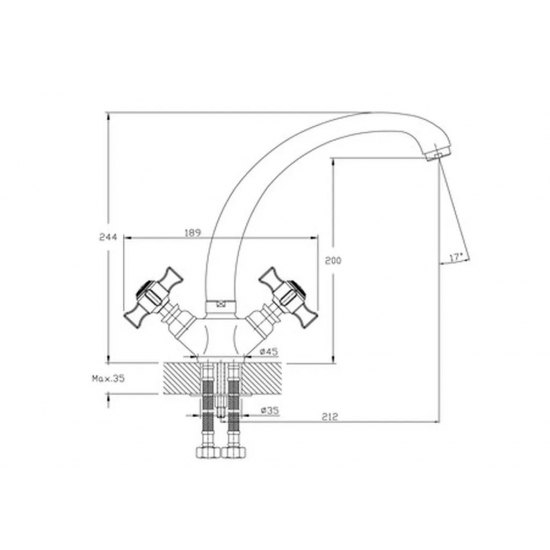 Смеситель для кухни HAIBA HB4724
