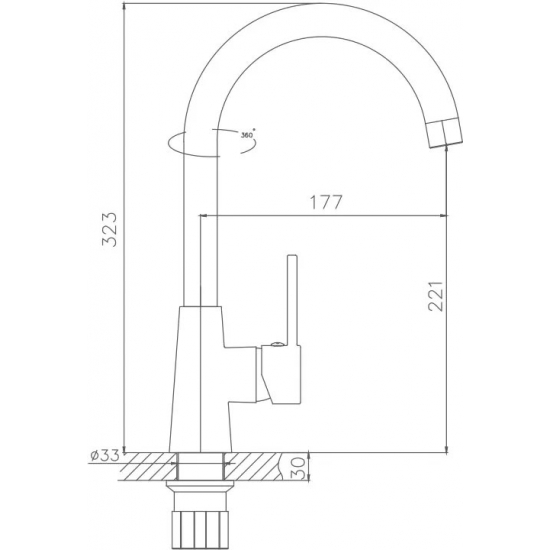 Смеситель для кухни HAIBA HB70074 хром