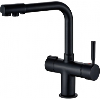 Смеситель для кухни HAIBA HB70088-7 с краном для питьевой воды, чёрный