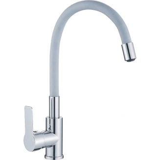Смеситель для кухни HAIBA HB70112-3 с гибким изливом, серый/хром