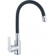 Смеситель для кухни HAIBA HB70112-7 с гибким изливом, чёрный/хром