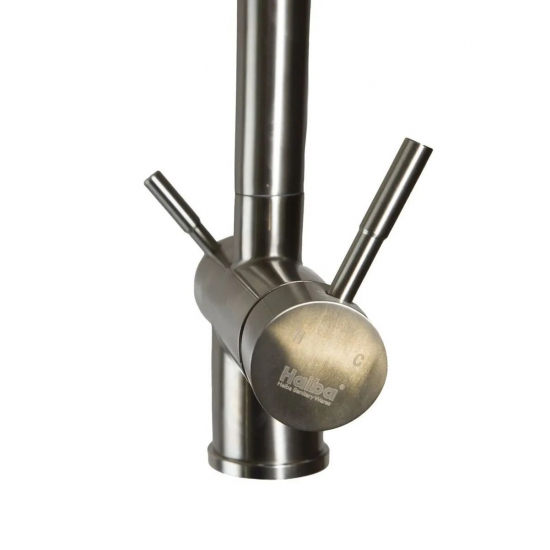 Смеситель для кухни HAIBA HB70304-1 с краном для питьевой воды, сатин