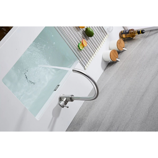 Смеситель для кухни HAIBA HB71304-3 из нержавеющей стали, сатин