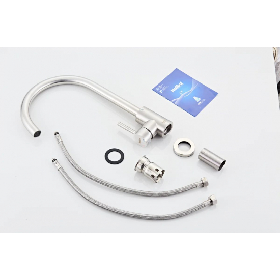 Смеситель для кухни HAIBA HB71304-3 из нержавеющей стали, сатин