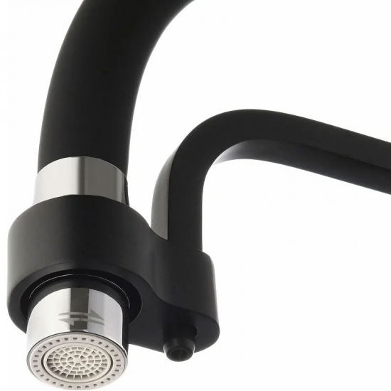 Смеситель для кухни HAIBA HB76857 с краном для питьевой воды, чёрный