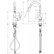Смеситель для кухни HANSGROHE Focus M41 240 с вытяжным изливом, чёрный
