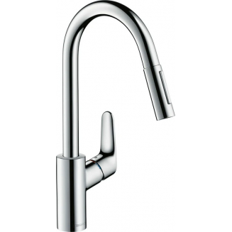 Смеситель для кухни HANSGROHE Focus M41 240 с вытяжным изливом, хром