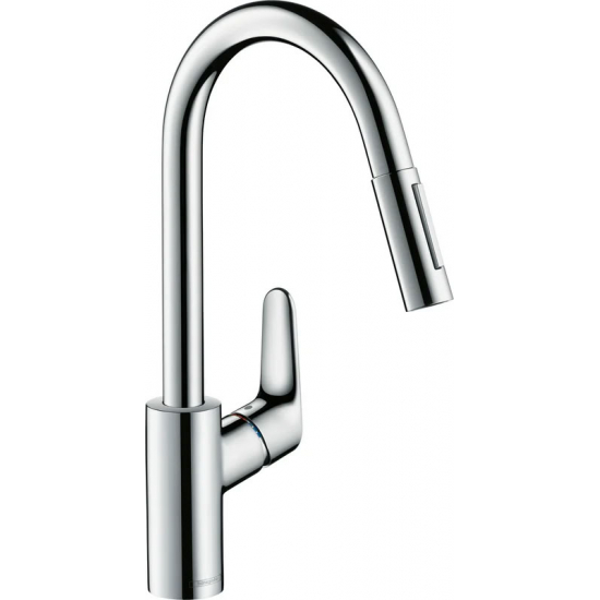 Смеситель для кухни HANSGROHE Focus M41 240 с вытяжным изливом, хром