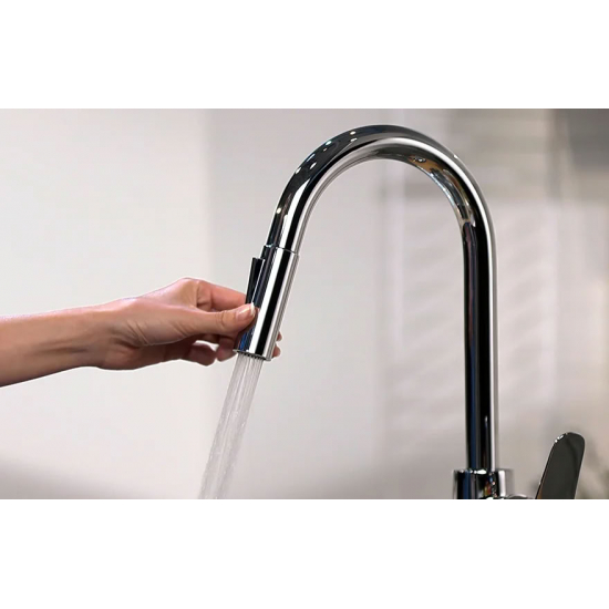 Смеситель для кухни HANSGROHE Focus M41 240 с вытяжным изливом, хром