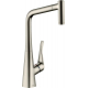 Смеситель для кухни HANSGROHE Metris M71 320 с вытяжным изливом, сатин
