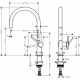 Смеситель для кухни HANSGROHE Talis M54 220 чёрный