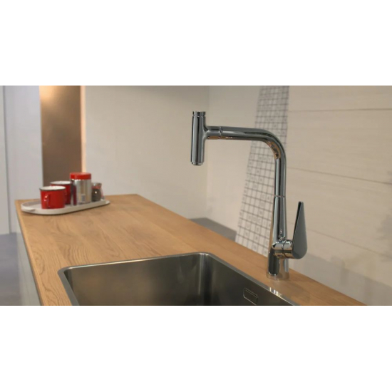 Смеситель для кухни HANSGROHE Talis Select M51 220 с вытяжным изливом, хром