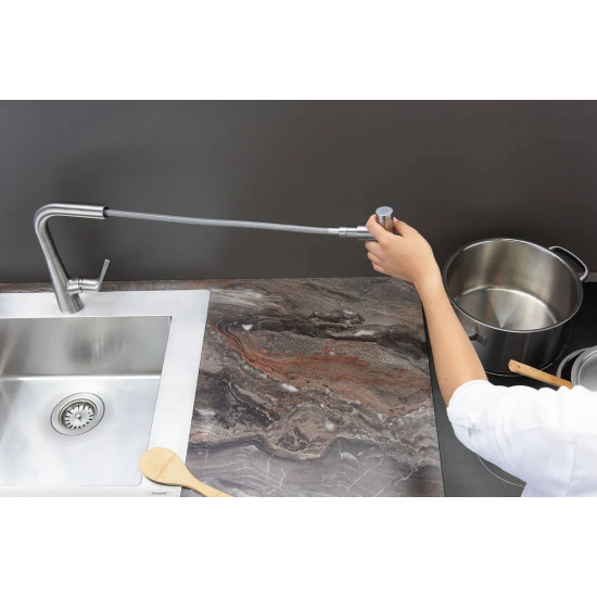 Смеситель для кухни HANSGROHE Talis Select M51 220 с вытяжным изливом, хром