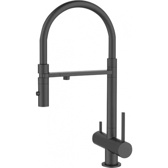 Смеситель для кухни IDDIS Ace ACEBLFFi05 с краном для питьевой воды, чёрный