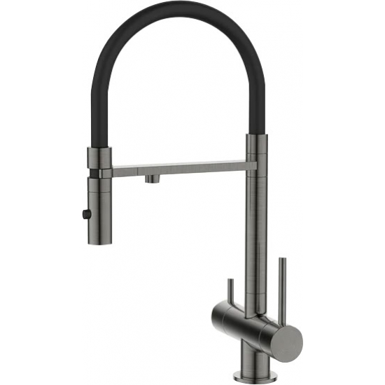 Смеситель для кухни IDDIS Ace ACEGMFFi05 с краном для питьевой воды, графит