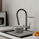 Смеситель для кухни IDDIS Ace ACEGMFFi05 с краном для питьевой воды, графит