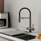Смеситель для кухни IDDIS Ace ACEGMFFi05 с краном для питьевой воды, графит