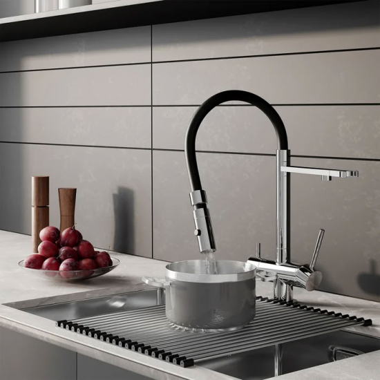 Смеситель для кухни IDDIS Ace ACESBFFi05 с краном для питьевой воды, хром