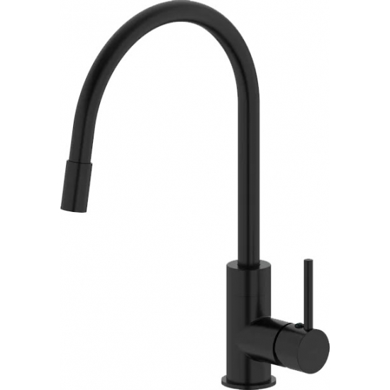 Смеситель для кухни IDDIS Kitchen 360 K36BLJ0i05 с гибким изливом, чёрный