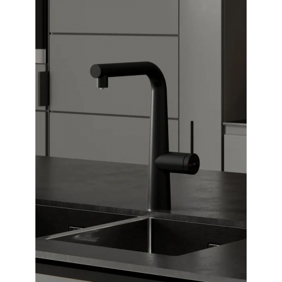 Смеситель для кухни IDDIS Pure PURSBPFi05N с краном для питьевой воды, чёрный