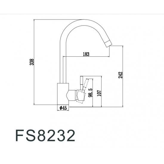 Смеситель для кухни из нержавеющей стали FMARK FS8232