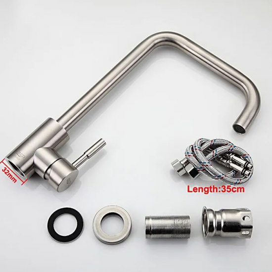 Смеситель для кухни из нержавеющей стали FRUD R40052 сатин