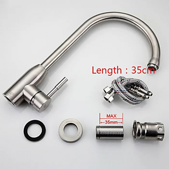 Смеситель для кухни из нержавеющей стали FRUD R41052 сатин