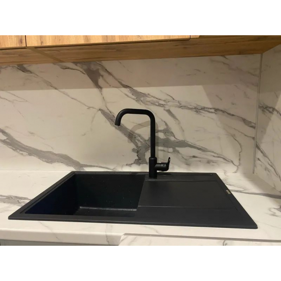 Смеситель для кухни из нержавеющей стали FRUD R43052-22 чёрный матовый