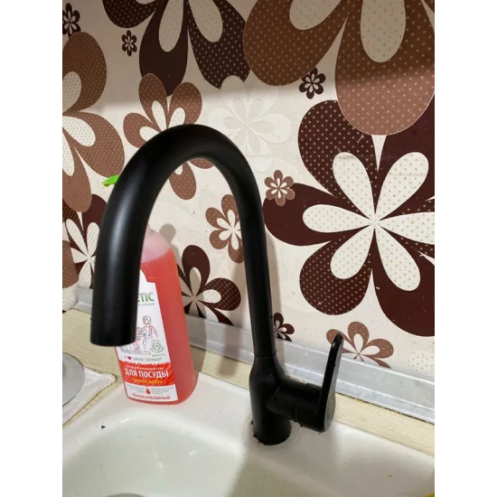 Смеситель для кухни из нержавеющей стали FRUD R44052-12 чёрный матовый