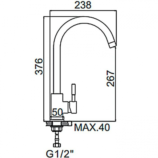 Смеситель для кухни из нержавеющей стали LEDEME L4998-3