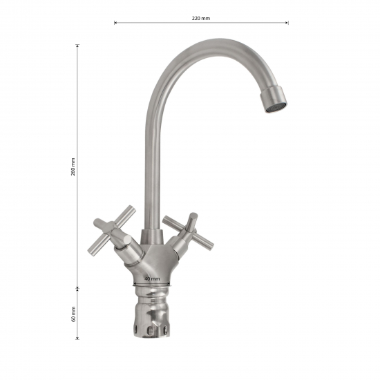 Смеситель для кухни из нержавеющей стали MAGNUS M9103