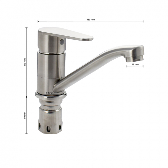 Смеситель для кухни из нержавеющей стали MAGNUS M9244