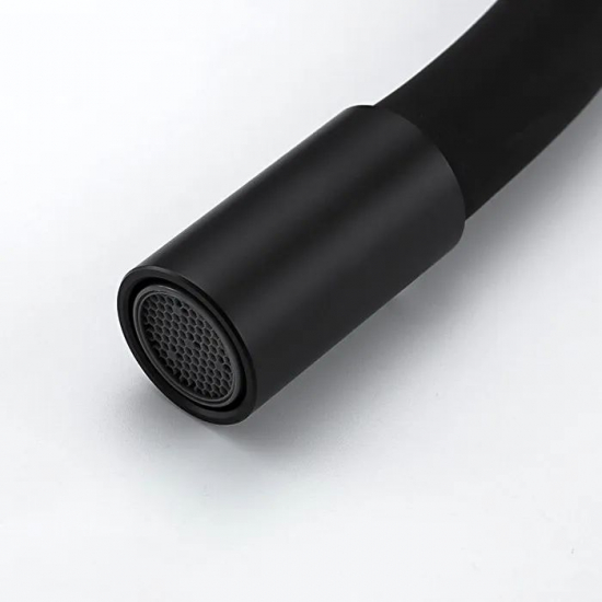 Смеситель для кухни из нержавеющей стали с гибким изливом FRUD R42052-32 чёрный матовый