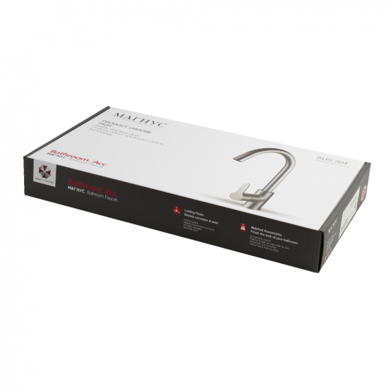 Смеситель для кухни из нержавеющей стали с гибким изливом MAGNUS M9214