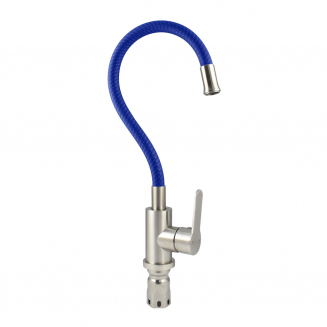 Смеситель для кухни из нержавеющей стали с гибким изливом MAGNUS M9218 синий