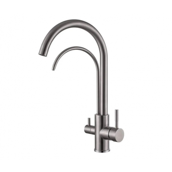 Смеситель для кухни из нержавеющей стали с подключением к фильтру FMARK FS0162