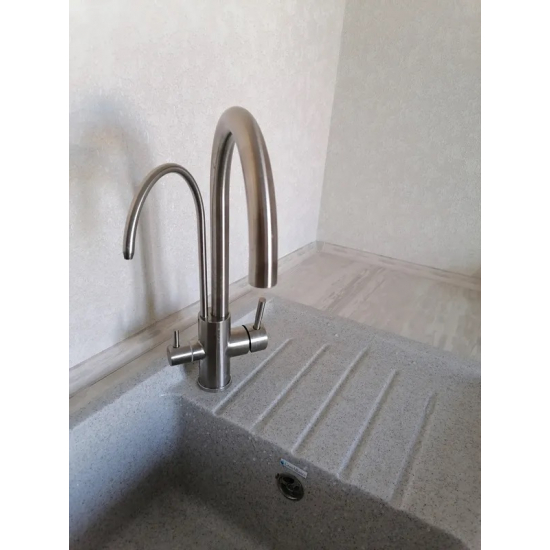 Смеситель для кухни из нержавеющей стали с подключением к фильтру FMARK FS0162