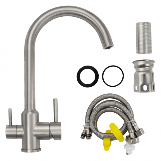 Смеситель для кухни из нержавеющей стали с подключением к фильтру MAGNUS М91114