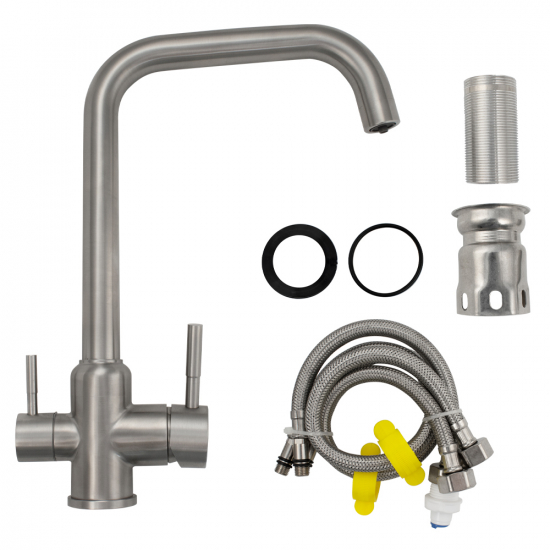 Смеситель для кухни из нержавеющей стали с подключением к фильтру MAGNUS М91115