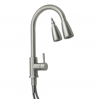 Смеситель для кухни из нержавеющей стали с выдвижным изливом BRIMIX 9126