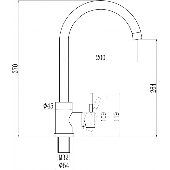 Смеситель для кухни из нержавеющей стали SAVOL S-SUS3002
