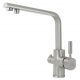 Смеситель для кухни KAISER Decor 40144-5 с краном для питьевой воды, серебро