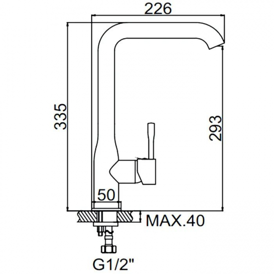 Смеситель для кухни LEDEME L4698U серый матовый