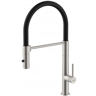 Смеситель для кухни LEMARK Beluga LMF-8074B-BN с гибким изливом, никель