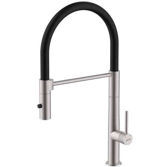 Смеситель для кухни LEMARK Beluga LMF-8074B-BN с гибким изливом, никель