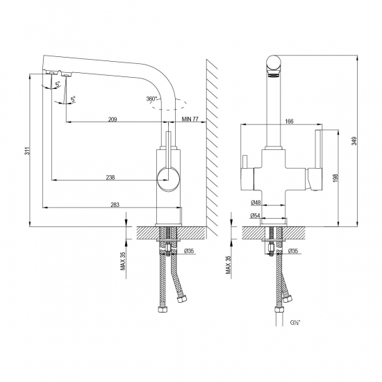 Смеситель для кухни LEMARK Comfort LM3060C с краном для питьевой воды