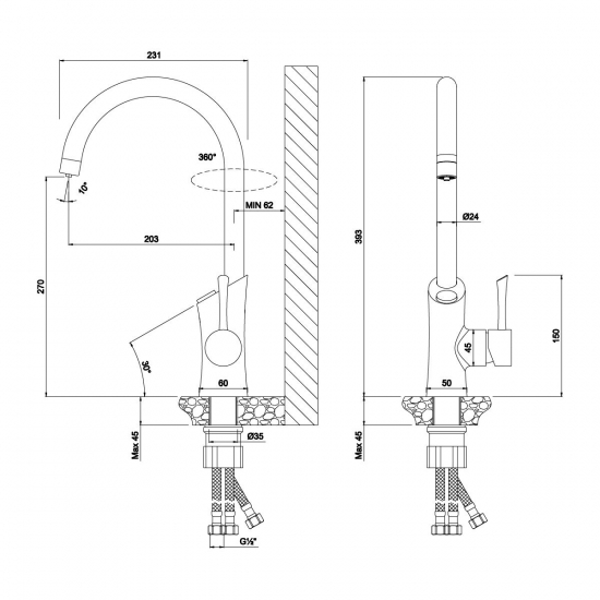 Смеситель для кухни LEMARK Comfort LM3072C с краном для питьевой воды